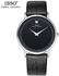 Ibso 2220L-Dark Black Genuine Leather Men Casual Watch