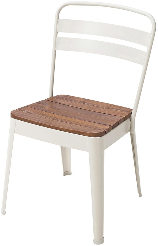 NORRMANSÖ Chair, outdoor - in/outdoor beige/acacia
