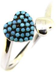Parejo Silver Turquoise and Rhodium Ring for Women