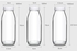 FUFU Glass Milk Bottle with Plastic Tamper-proof Caps (6 Pack) Vintage Reusable Dairy Drinking Containers, Glass Bottles for Milk, Juice,Yogurt, Smoothies, Honey, Tomato Sauce, Jam, Syrup (300ml)