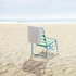 STRANDÖN Beach chair - white green/blue