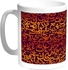 Arabic Letters Printed Coffee Mug White/Orange/Purple
