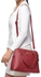 Zeneve London S214 Cross Hatched Satchel Bag For Women - Red