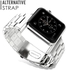 Stainless Steel Band Strap with screen protector for Apple Watch 38mm Silver