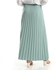 Elastic Waist Slip On Plisse Maxi Skirt - Mint Green