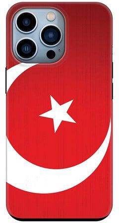 Tough Pro Case for iPhone 15 Pro Dual Layer Hybrid PC TPU Customized Mobile Cover Matte Finish Phone Case - Flag Of Turkey