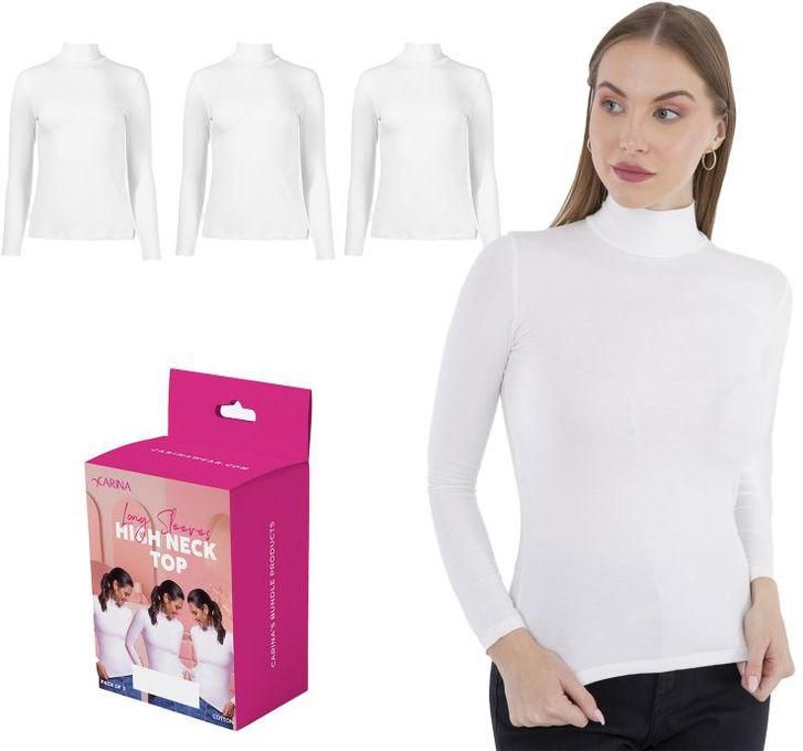 Carina Pack of 3 High Neck Long Sleeves Top