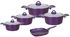 Get Bonasira Granite Cookware Set, 9 Pieces - Mauve with best offers | Raneen.com