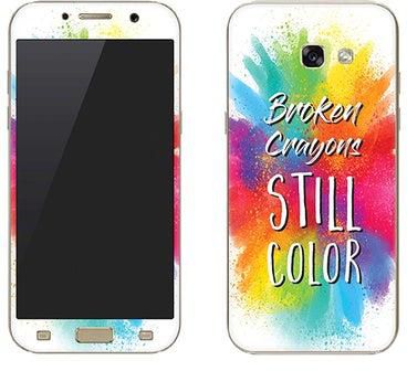 Vinyl Skin Decal For Samsung Galaxy A5 (2017) Broken Colors