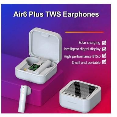Air6 Plus Tws Solar Charge Half In-Ear Earphones White