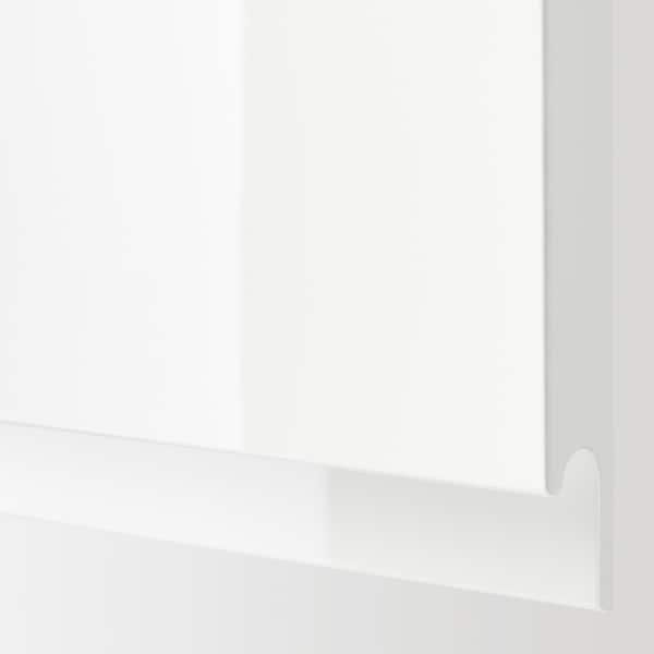 METOD Hi cb f oven/micro w 2 drs/shelves, white/Voxtorp high-gloss/white, 60x60x240 cm - IKEA