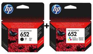HP 652 Ink Cartridge Black + 652 Ink Cartridge Tricolor Bundle