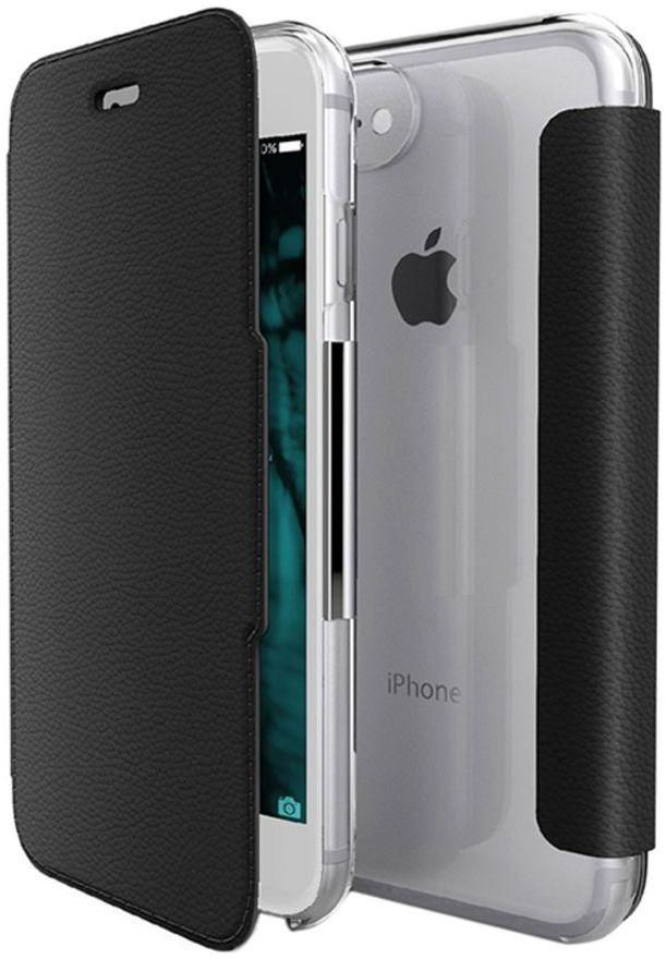 Leather Engage Case Cover For Apple iPhone 7 Black/Clear