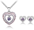 LZESHINE White Gold Plated Made With Austrian Crystal Jewelry Set Model ST-HQS0004-C