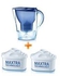 Brita Marella XL Water Filter Jug - 3.5 Lt - Blue + Maxtera Filter Cartridge - 2 Pcs