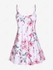 Plus Size Curve Solid Color Blouse and 3D Flower Print Spaghetti Strap Dress - 1x | Us 14-16