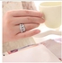 Silver Weave silver Plated Ring Health Jewelry Nickel Free K silver Plating with Crystal