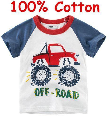 Kids T-shirt With With Car Image Print-Size 140