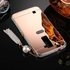Sunsky For Lg K10 Pearl Chain Pendant Diamond Encrusted Electroplating Mirror Pc Protective Cover Case(rose Gold)