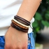 4Pcs Braided Adjustable Leather Bracelet