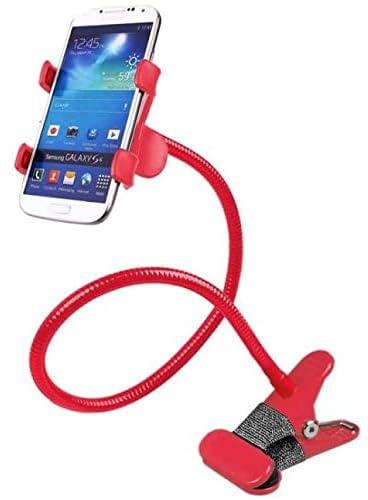 Universal 360 Rotating Mobile Phone Holder,Flexible Cell Phone Clip Holder -red09882442_ with one years guarantee of satisfaction and quality