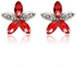 Mysmar White Gold Plated Red Crystal Jewelry Set [MM374]