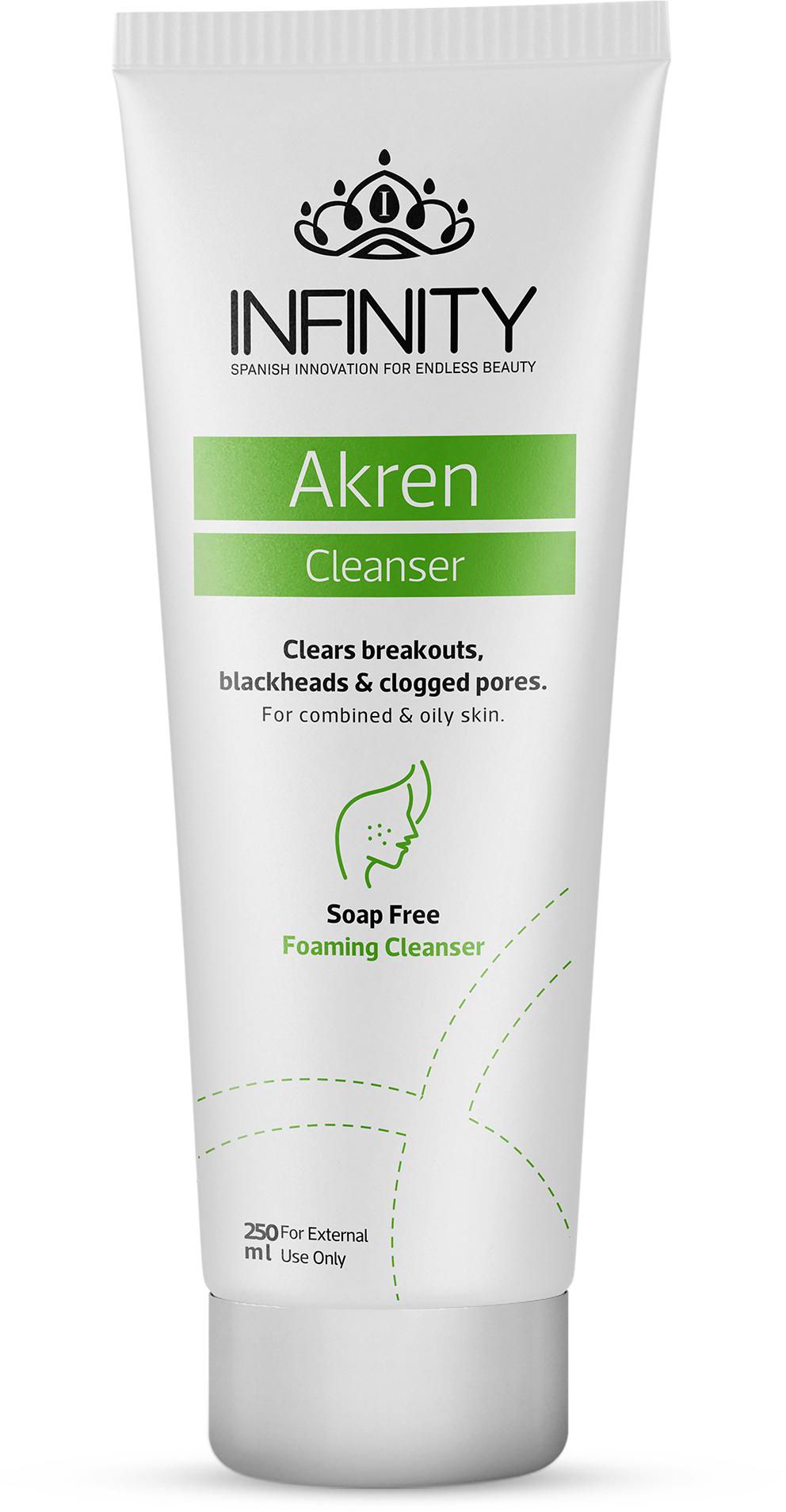 Infinity Akren Cleanser 250ML + Akren Cream 60GM