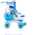 Ban Wei Adjustable Roller Skate Shoes - White/Blue