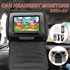 7 Inch Digital LCD Universal Car DVD+AV Headrest Monitor Player With Remote Control And Game Pad-Grey