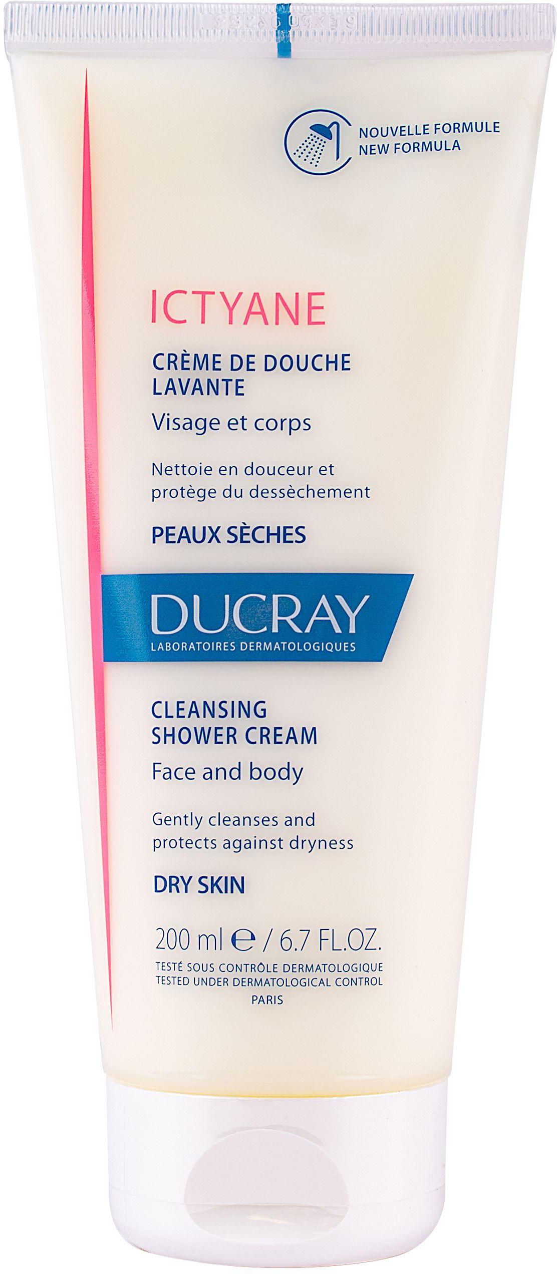 Ducray Ictyane Cleansing Shower Cream, Daily Cleansing Care For Dry To Very Dry Skin - 200 Ml