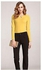 Sunweb Fashion Long Sleeve Autumn Winter Shirt Pure Color Warm Base Shirt Tops Blouse ( Yellow )