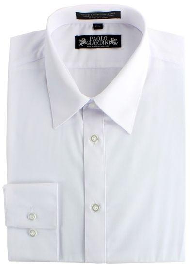 Shirt For Men By Paolo Giardini , Size 16 , White, Pg400Sf