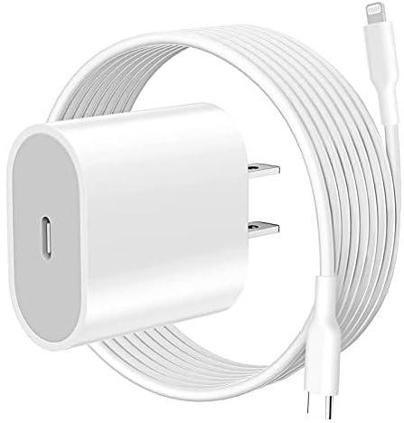 New iPhone Fast Charger [Apple MFi Certified] 20W PD USB C Wall Charger Block with USB-C to Lightning Cable for iPhone 13/13 Pro Max/13 Pro/12/12 Pro Max/11/11 Pro/XS/XR/X/SE, AirPods Pro