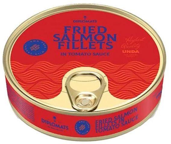 Diplomats Fried Salmon Fillets in Tomato Sauce - 160g
