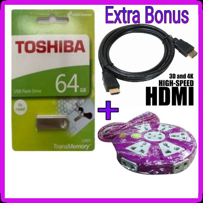 Toshiba USB Flash Disk 64GB + Extra Bonus