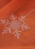 Snowflake Pattern Window Curtain Orange 80 x 200cm