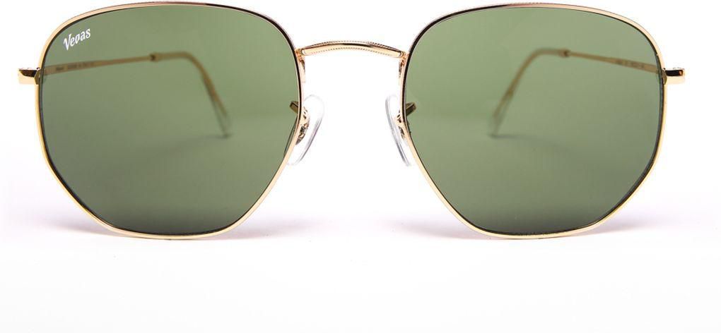 Vegas Unisex Sunglasses V2021 - Gold & Green