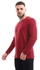 Kady Knitted V-neck Long Sleeves T-shirt - Maron