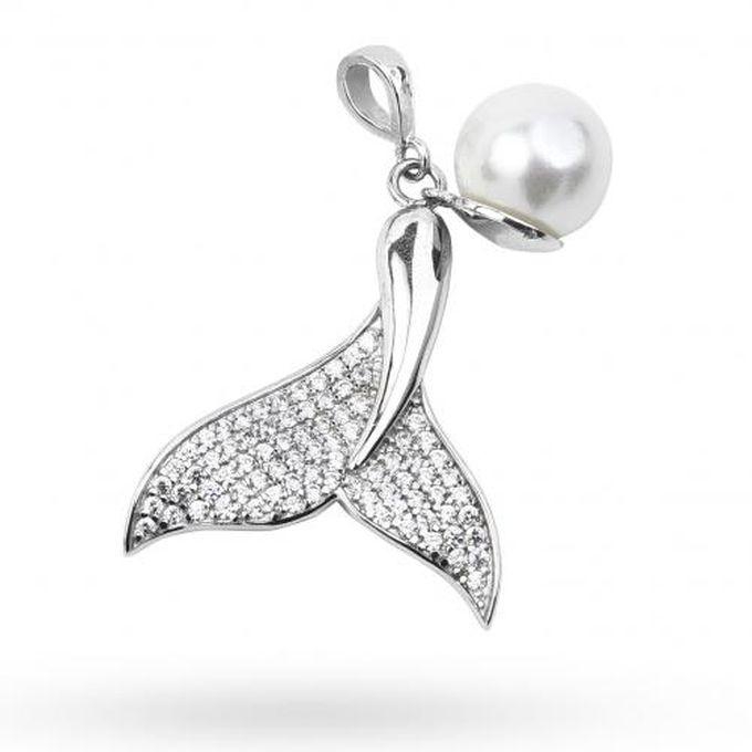 Fish Tail Pendant For Women, 925 Sterling Silver