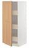 METOD / MAXIMERA خزانة عالية بأدراج، أبيض, Lerhyttan صباغ أسود، ‎60x60x140 سم‏