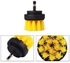 6-Piece Multifunctional Power Scrubber Drill Brush Set Yellow/Black 15x15x1cm