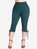 Plus Size Pockets Lace Up Textured Capri Pants - 3x | Us 22-24