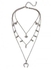 Rhinestone Layered Tribal Moon Sun Necklace - Silver