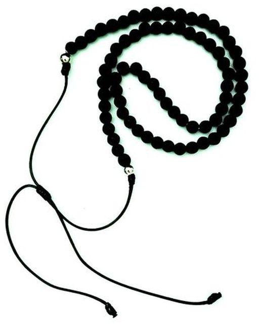 Men's Necklace Necklace Of Natural Black Onyx Stones