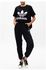Adidas Womens Black Solid Slim-Fit Sweatpants