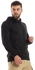 Caesar Mens Plain Hoodie With Leather Acssesory