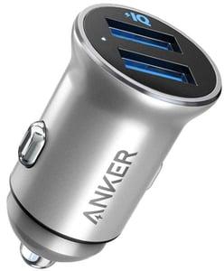 Anker PowerDrive 2 Alloy Metal Mini Car Charger Sliver