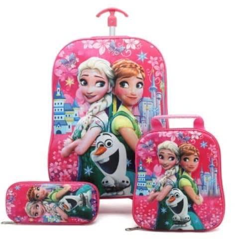 3-in-1 Frozen Trolley School Bag
