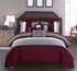 8pc Bedding Set with Duvet covers \u0026 4 pillow cases-Burgundy - 4 X 6FEET