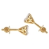 Vera Perla 18K Solid Gold 0.21ct Genuine Diamond Solitaire Pendant Necklace & Earring Set